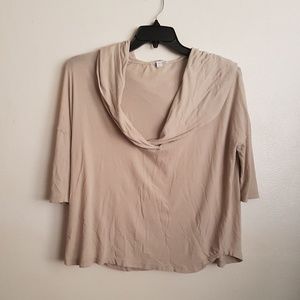 Standard James Perse sz 3 Large Oatmeal Hood Crop